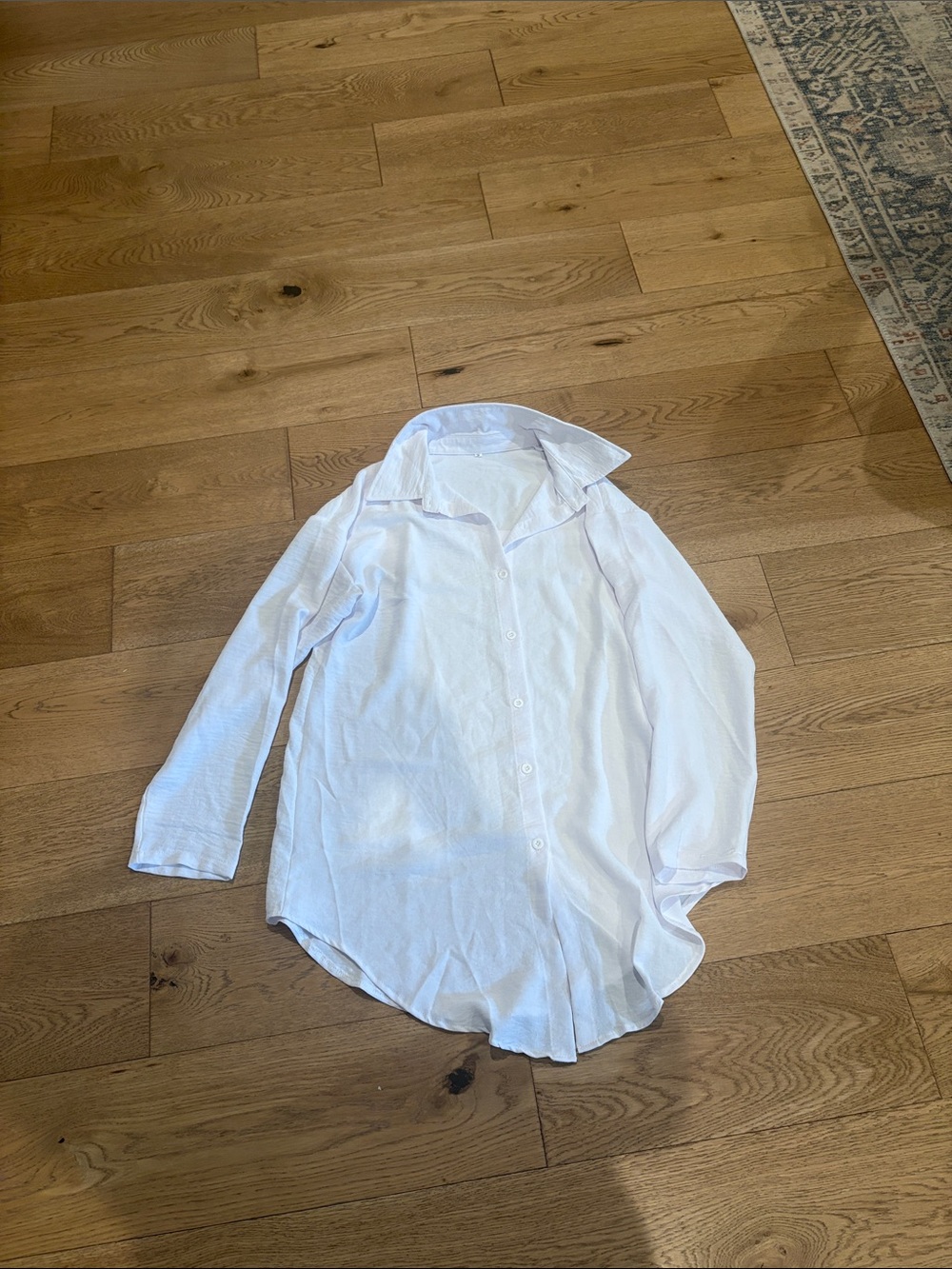 White Embellished Eye Swim Coverup Shirt - Picture 2 of 5